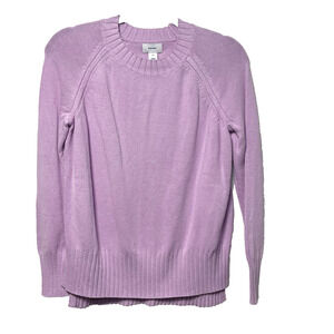 OLD NAVY Lilac Rib-Knit Trim Crew-Neck Sweater Women's Size XS Cozy